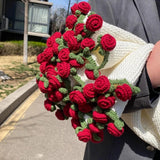Crochet Bouquet Blanket - Red Roses - product image 1