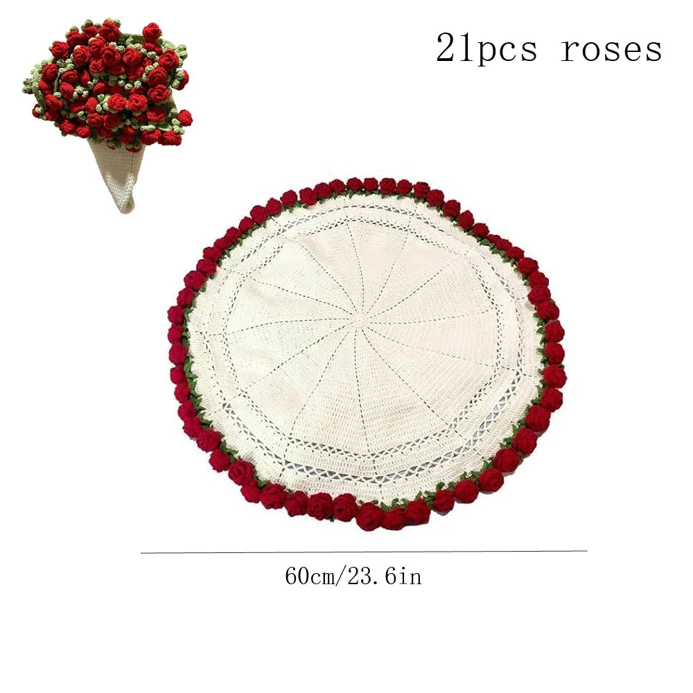 Crochet Bouquet Blanket - Red Roses - product image 11