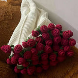 Crochet Bouquet Blanket - Red Roses - product image 7